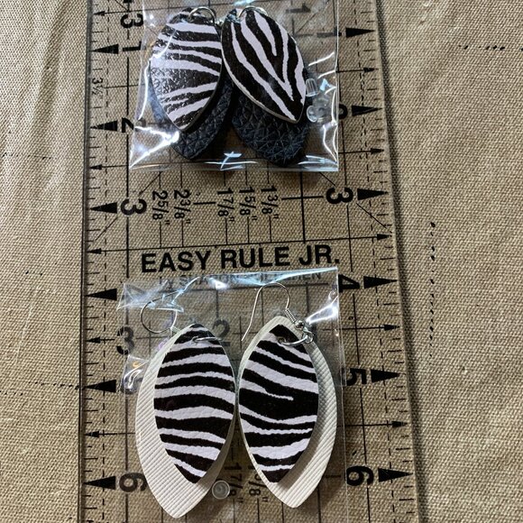 Faux Leather Earrings - Picture 2 of 7